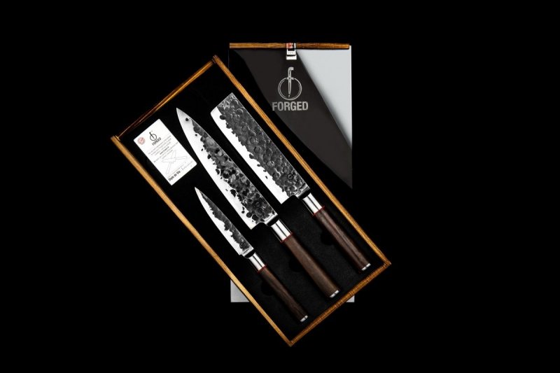 Zestaw 3 Noży Forged Sebra w Pudełku, uniwersalny Zestaw
