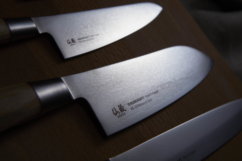 Nóż kuchenny Suncraft SENZO TWISTED OCTAGON Santoku 167 mm