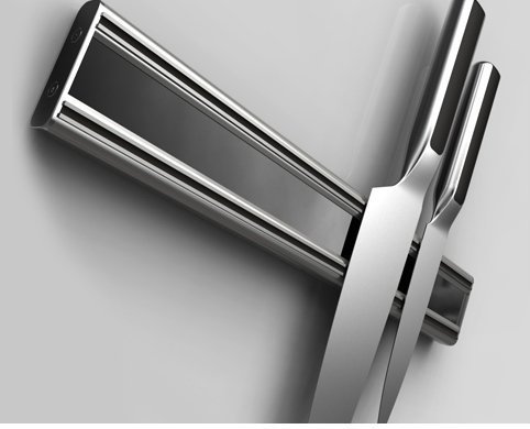 Lustrzana listwa magnetyczna czarna 300mm