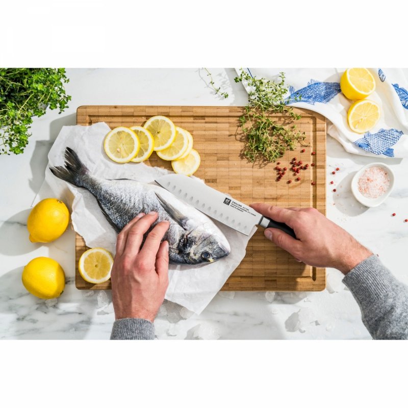 Nóż Santoku Z Rowkami 18 Cm Srebrny All * Star Zwilling
