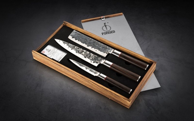 Zestaw 3 Noży Forged Sebra w Pudełku, uniwersalny Zestaw