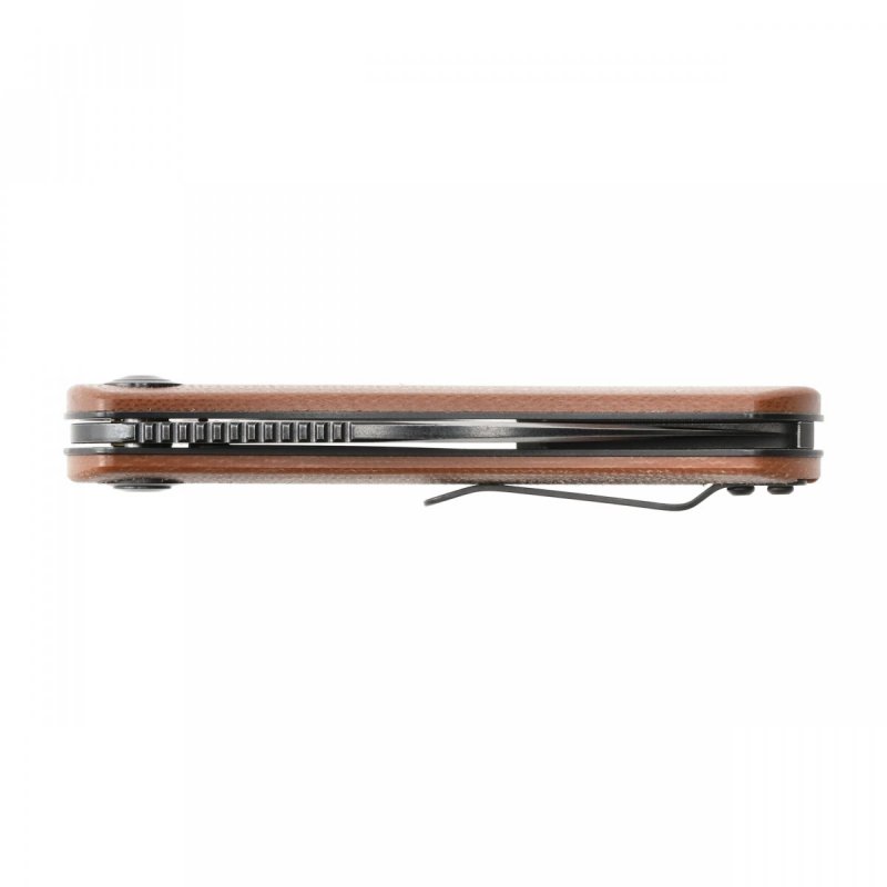 Nóż składany Trollsky Knives Mandu brązowy/czarne ostrze, wersja limitowana