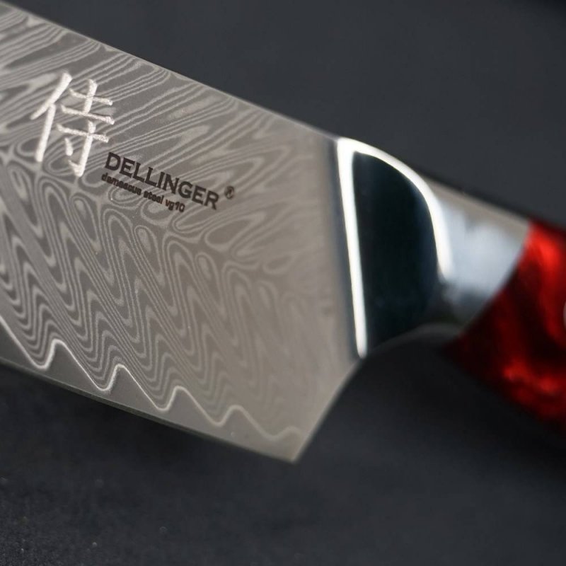 Nóż Dellinger RESIN FUTURE Santoku 170 mm [K-H191] Red