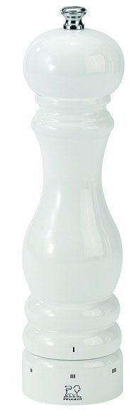 Paris Młynek do soli biały połysk 18 cm PG-27810	 Peugeot