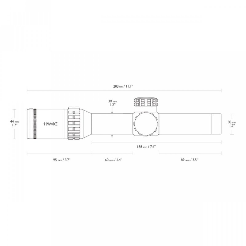 Luneta celownicza Hawke Frontier 30 1-6x24 IR Tactical Dot 6x