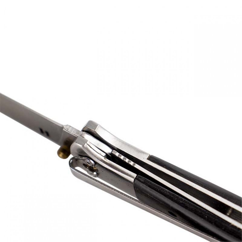 Czarny Nóż Homey's, Outdoor, Abel, stal nierdzewna, drewno pakka