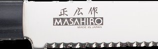Nóż Masahiro Sankei Bread 21 cm ząbkowany czarny MBS-26