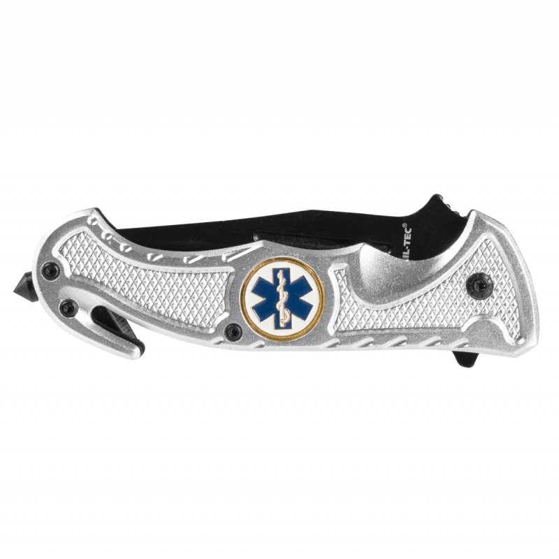 Nóż Mil-Tec Rescue ratowniczy srebrny