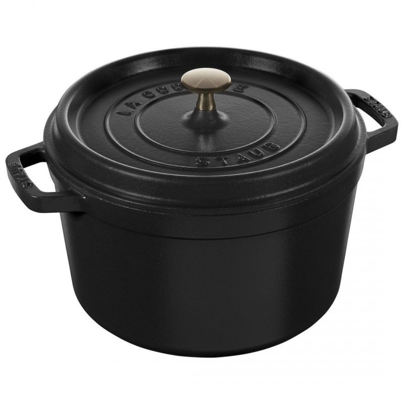 STAUB LA COCOTTE Garnek żeliwny Okrągły Wysoki 4.8 Ltr, Czarny La Cocotte