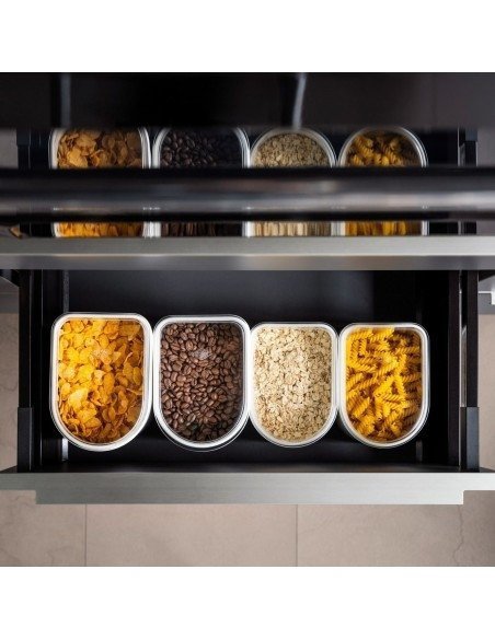 Pojemnik Wesco Loft 3L Czarny Mat Stalowy Akryl Stackable