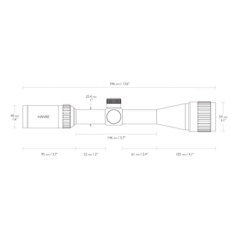 Luneta celownicza Hawke Vantage 1" 4-12x40 AO 30/30