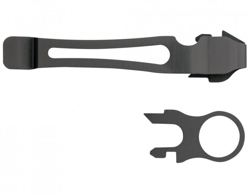 Klips i pierścień do smyczy Leatherman Black - zabezpieczenie multitoola, szybkie przypięcie, do narzędzi wielofunkcyjnych - czarny - Leatherman