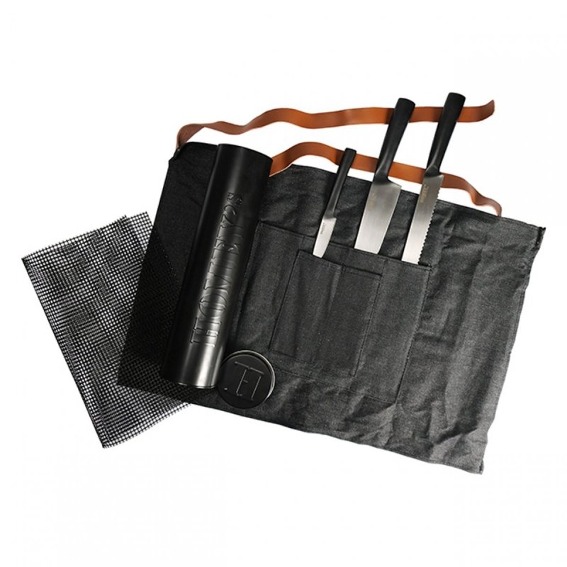 Zestaw grilowy Homey's, z fartuchem i nożami  5 elementów na prezent