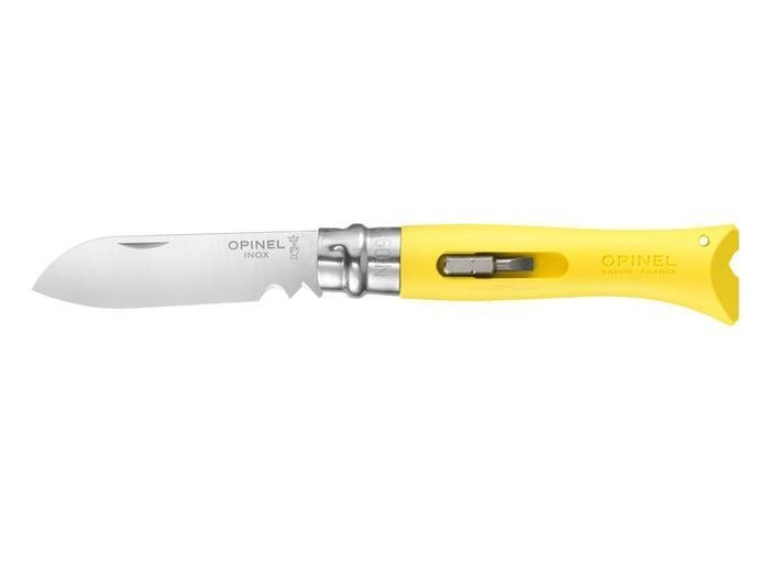 Nóż Opinel DIY Yellow 8 cm bity śrubokręt Virobloc