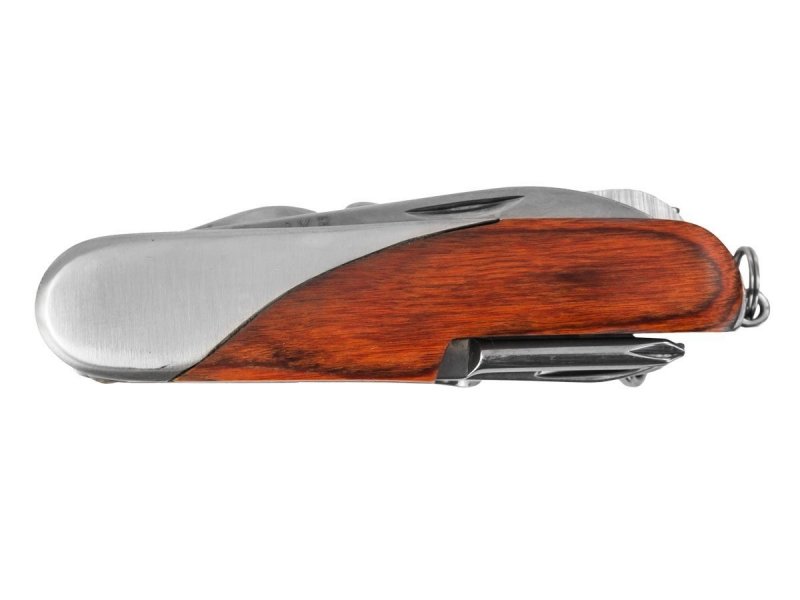 Scyzoryk wielofunkcyjny Joker - 14 narzędzi, stal nierdzewna, z korkociągiem i nożyczkami, do wędkowania i survivalu - 90 mm - Joker