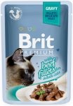 Brit Premium Cat 85g karma dla kotów z wołowiną w sosie saszetka