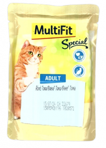 MultiFit Saszetka dla kota 100g z wołowiną tauryna biotyna  n51