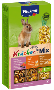 Vitakraft Kracker 3szt kolby dla królika miód,popcorn,zboża