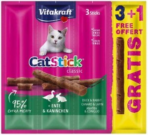 Vitakraft Cat Stick Mini 3+1 przysmak dla kota z kaczką i królikiem