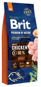 Brit Premium By Nature Sport karma dla psów aktywnych z kurczakiem 15kg