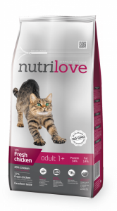 Nutrilove Premium Cat Adult - ze świeżym kurczak 1,5kg