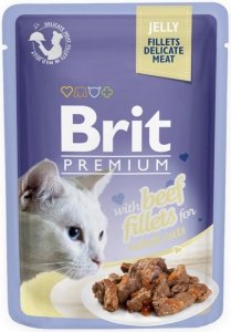 Brit Premium Cat 85g Wołowina galaretka sasz