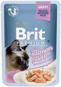Brit Premium Cat 85g Sterilised łosoś sos sas