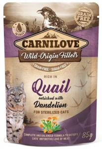 Carnilove Cat Pouch Sterilised Quail Dend 85g