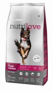 Nutrilove Premium Adult Medium - ze świeżym kurczakiem 8kg