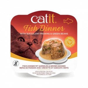 Catit Fish Dinner Szalka dla kota z krewetkami i fasolą 80g