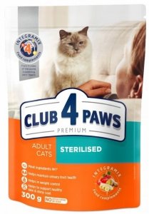 Club4 Paws karma dla kotów sterylizowane 300g