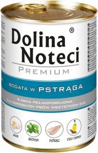 Dolina Noteci pstrąg puszka dla psa 400g