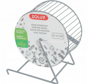 ZOLUX Kołowrotek metalowy dla gryzoni 14cm szary