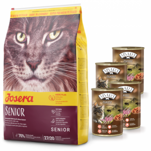 JOSERA Senior 10kg + 4x Abart puszka dla kota z wołowina 415g
