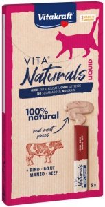 Vitakraft Naturals Liquid Snack 5x15g przysmak dla kota z wołowiną