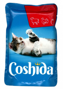 Coshida Saszetka 100g dla kota z wołowiną indykiem n15