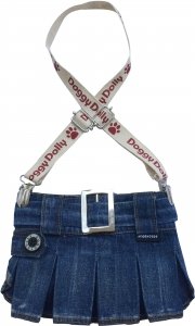 Dolly Spódniczka z szelkami jeans 23-25cm S
