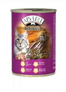 Abart Delicious Puszka dla kota indyk jagnięcina w galaretce 415g 