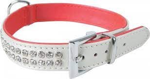 Zolux Obroża z cyrkoniami biała 2rzędy 35cm 