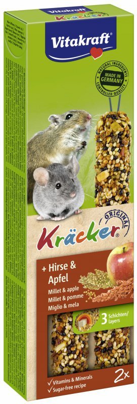 Vitakraft Kracker dla myszki 2szt z prosem i jabłkiem 90g