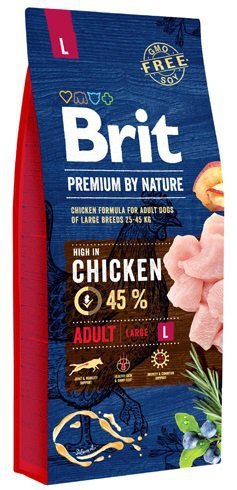 Brit Premium By Nature L Adult karma dla dorosłych psów z kurczakiem 8kg