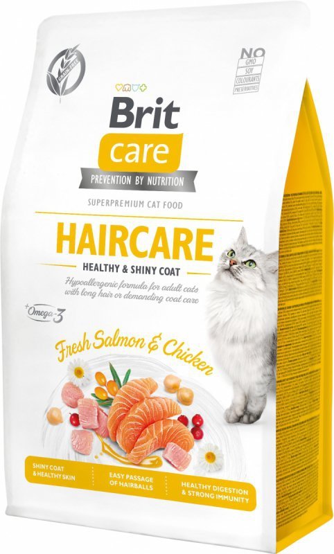 Brit Care Cat Grain Free HairCare karma dla kotów z łososiem i kurczakiem 2kg
