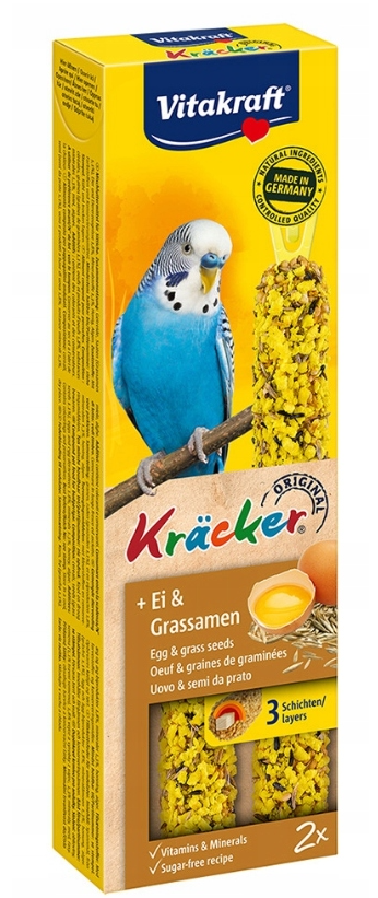 Vitakraft Kracker dla papugi falistej jajo i nasiona 2szt