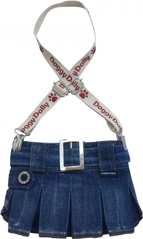 Dolly Spódniczka z szelkami jeans 28-30cm M