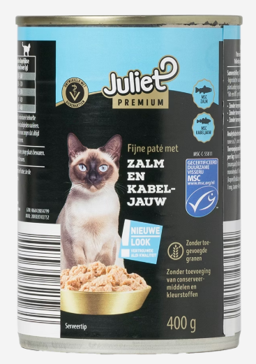 Juliet Premium pasztet z łosoś dorsz dla kota 400g