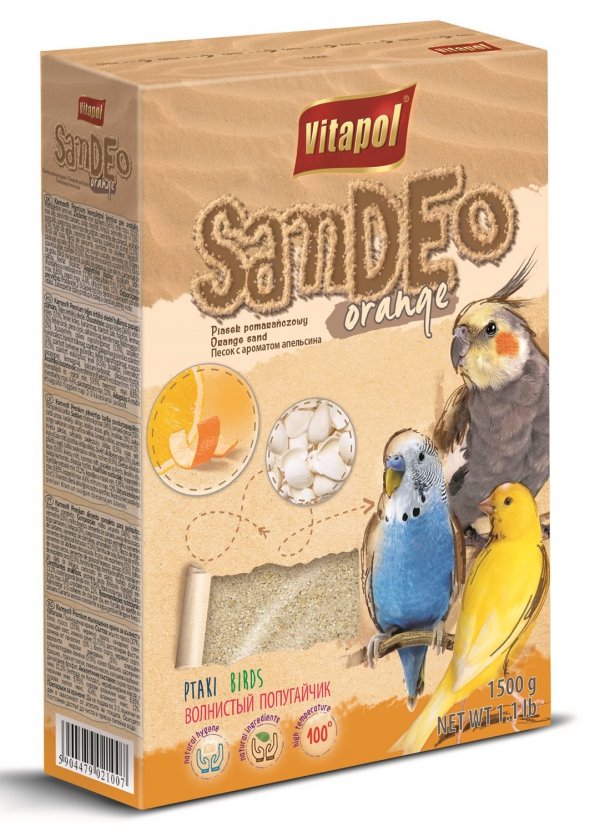 VITAPOL Piasek dla ptaków pomarańcz 1,5kg 