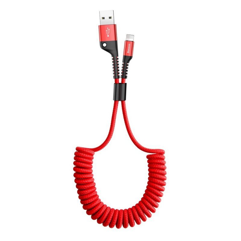 BASEUS kabel USB Fish eye Spring Typ C 2A 1 metr czerwony CATSR-09