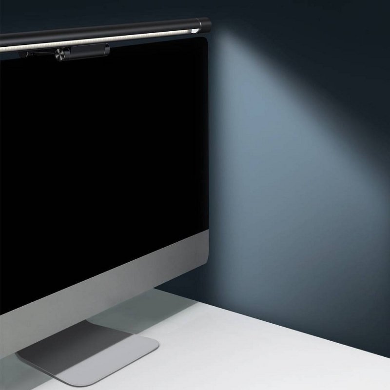 BASEUS lampka na monitor / laptop wisząca z bezstopniowym przyciemnianiem I-Work PRO czarna DGIWK-P01