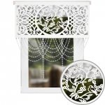 Panel dekoracyjny Rita 90x100 – biały ażur z biżuteryjnymi koralikami