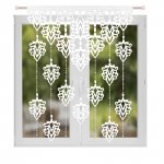 Panel dekoracyjny Flavia 110x150 – biały filc i koraliki